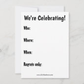 Party Einladungen zum Jahrestag der Funny (Rückseite)