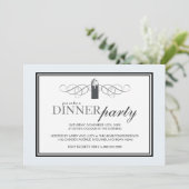 Party Einladungen zum klassischen Chic (Stehend Vorderseite)