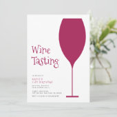 Party Einladungen zum Minimalistischen Weinverkost (Stehend Vorderseite)