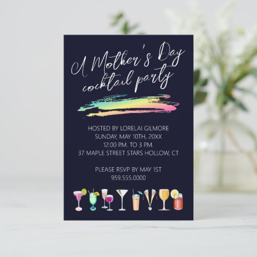 Party Einladungen zum Muttertag (Stehend Vorderseite)