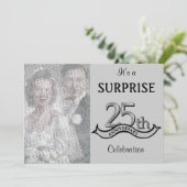 Party Einladungen zum Silber (25.) Jahrestag (Stehend Vorderseite)