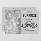 Party Einladungen zum Silber (25.) Jahrestag (Vorne/Hinten)