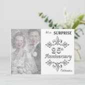 Party Einladungen zum Silbernen (25. Jahrestag) (Stehend Vorderseite)