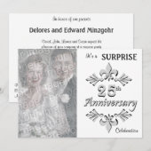 Party Einladungen zum Silbernen (25. Jahrestag) (Vorne/Hinten)