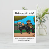 Party Einladungen zum Spaß von Rentenansprüchen (Stehend Vorderseite)