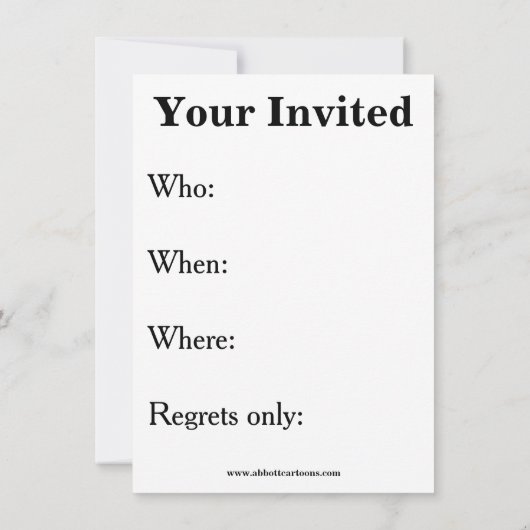 Party Einladungen zum Spaß von Rentenansprüchen (Rückseite)