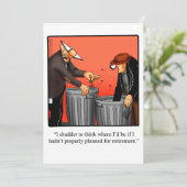 Party Einladungen zum Spaß von Rentenansprüchen (Stehend Vorderseite)