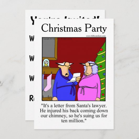 Party Einladungen zum WeihnachtsSpaß (Vorne/Hinten)