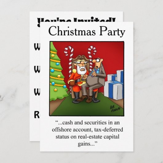 Party Einladungen zum WeihnachtsSpaß (Vorne/Hinten)