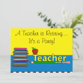 Party Einladungen zur Altersversorgung von Lehrkrä (Stehend Vorderseite)