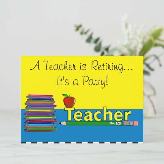 Party Einladungen zur Altersversorgung von Lehrkrä (Stehend Vorderseite)