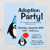 Party Einladungen zur Ankündigung von Adoptionen (Vorne/Hinten)