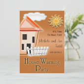 Party Einladungen zur Erwärmung im Haus (Stehend Vorderseite)