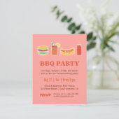 Party Einladungen zur GRILLEN des Hauses (Stehend Vorderseite)