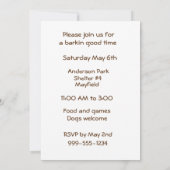 Party Einladungen zur grünen Dackel (Rückseite)