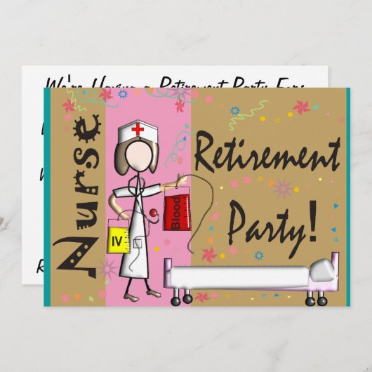 Party Einladungen zur Krankenversicherung (Vorne/Hinten)