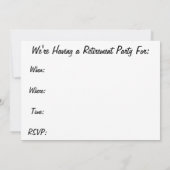 Party Einladungen zur Krankenversicherung (Rückseite)