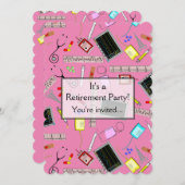 Party Einladungen zur Krankenversicherung rosa (Vorne/Hinten)