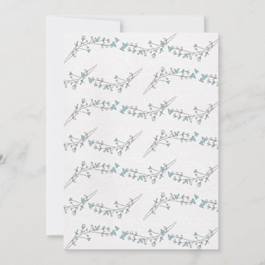 Party Einladungen zur Wasserfarbenwärmung (Rückseite)