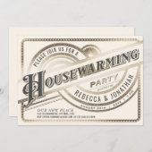 Party Einladungen zur Wohnungsaufbereitung - Retro (Vorne/Hinten)