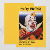 PARTY EINLADUNGS-CLOWN ~ EINFACH BESONDERS EINLADUNG (Vorne/Hinten)