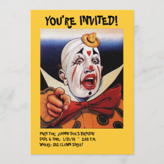 PARTY EINLADUNGS-CLOWN ~ EINFACH BESONDERS EINLADUNG