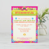 Party Einladungs-Mitteilung Cinco Des Mayo Einladung (Stehend Vorderseite)