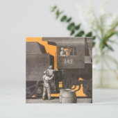 PARTY EINLADUNGS-ZUG-LOKOMOTIVMotor Einladung (Stehend Vorderseite)