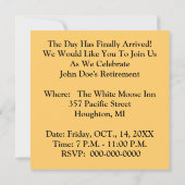 PARTY EINLADUNGS-ZUG-LOKOMOTIVMotor Einladung (Rückseite)