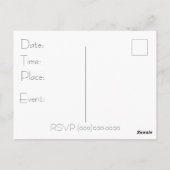 Party Einladungskarte (Rückseite)