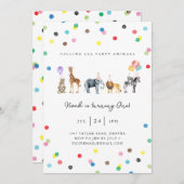 Party Einladungskarte zum Geburtstag Einladung (Vorne/Hinten)