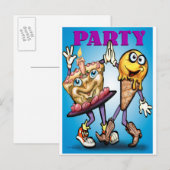 Party Einladungspostkarte (Vorne/Hinten)