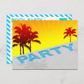 Party Einladungspostkarte (Vorne/Hinten)