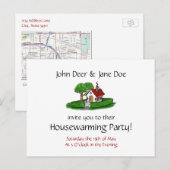 Party Einladungspostkarte (Vorne/Hinten)