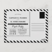 Party Einladungspostkarte (Rückseite)