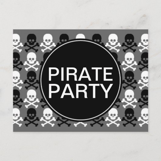 Party Einladungspostkarte (Vorderseite)