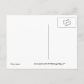 Party Einladungspostkarte (Rückseite)