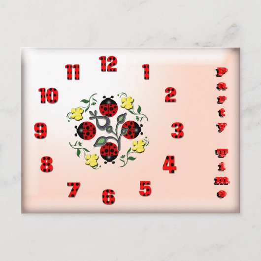 Party Einladungspostkarte (Vorderseite)