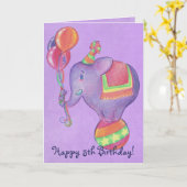Party-Elefant-Geburtstags-Karte Karte (Gelbe Blume)