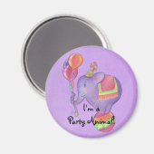Party Elephant-Magnet Magnet (Vorderseite/Rückseite)