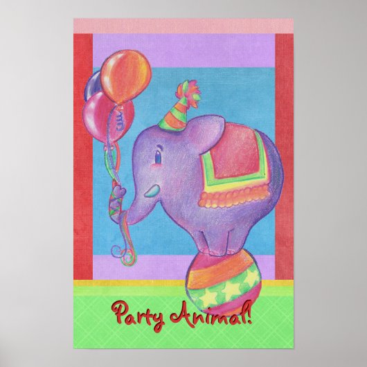 Party Elephant Poster (Vorne)