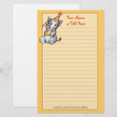 Party Elephant Stationery Briefpapier (Vorne/Hinten)