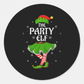 Party Elf Christmas Family Girls Women Elf Squad X Runder Aufkleber (Vorderseite)