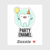 Party Enamel Funny Tooth Puff Aufkleber (Blatt)