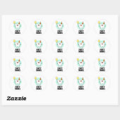 Party Enamel Funny Tooth Puff Runder Aufkleber (Blatt)