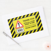 Party-Ende dank Etikett Aufkleber (Umschlag)