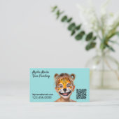 Party Entertainer Face Painter Blue QR Visitenkarte (Stehend Vorderseite)