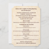 Party Era Swinging'Soiree Teenagers Party der 1930 Einladung (Rückseite)