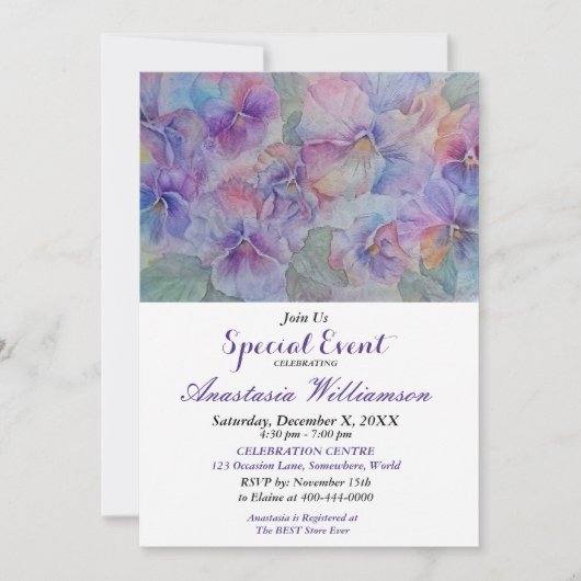 PARTY-EREIGNIS EINLADUNG (Vorderseite)