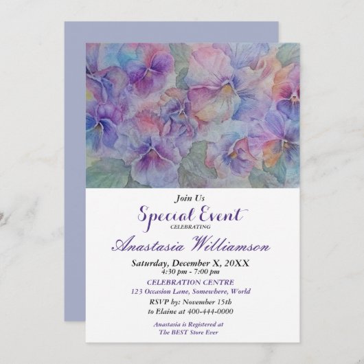 PARTY-EREIGNIS EINLADUNG (Vorne/Hinten)